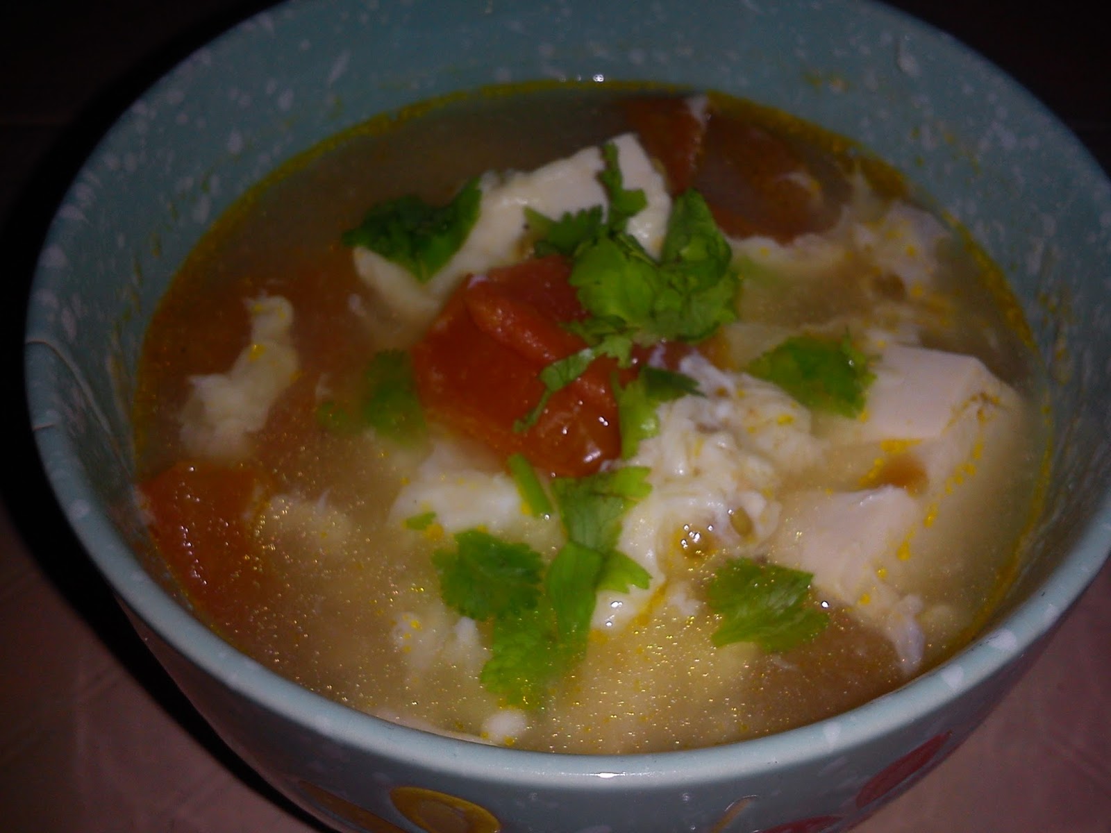 Cooking Pleasure TOMATO TOFU EGG SOUP