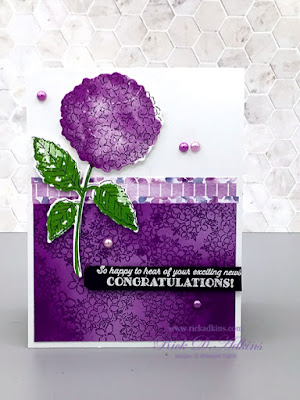 How to create a Bold Embossed Resist Card using the Hydrangea Haven and Many Messages Bundles by Stampin' Up! Click to learn more