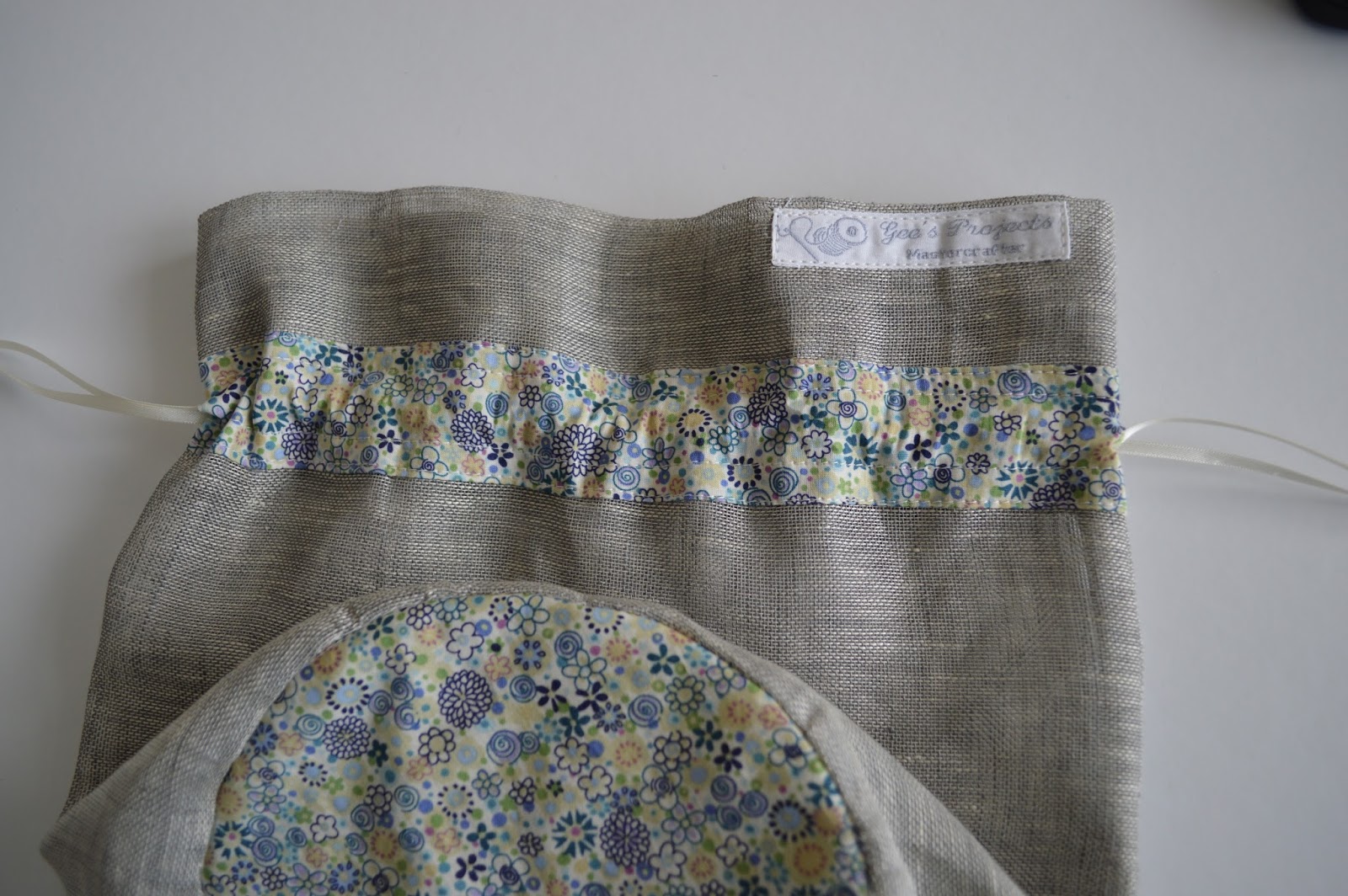 Gee's Projects Drawstring bagsTutorialGauzy Linen gift bags