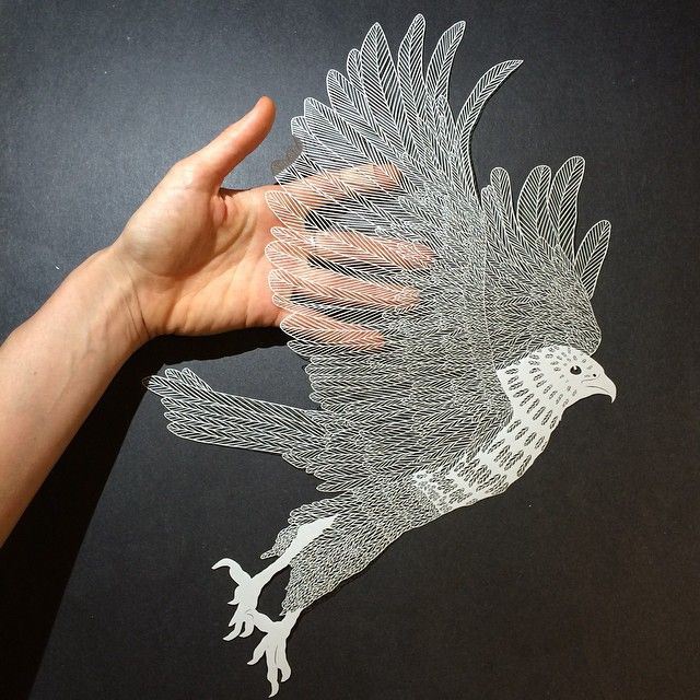 awesome plain paper art by Maude White easy crafts ideas to make