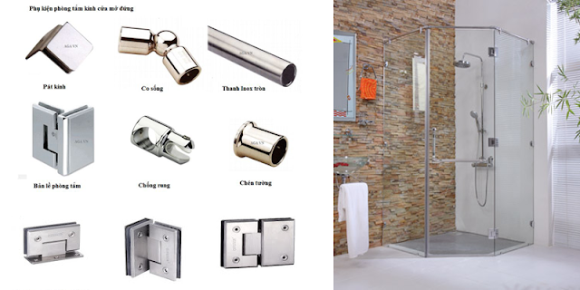 Các phụ kiện cho các kiểu mở quay của phòng tắm đứng Các phụ kiện cho các kiểu mở quay của phòng tắm đứng