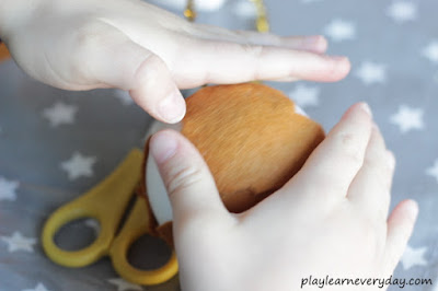 sticking felt to polystyrene ball