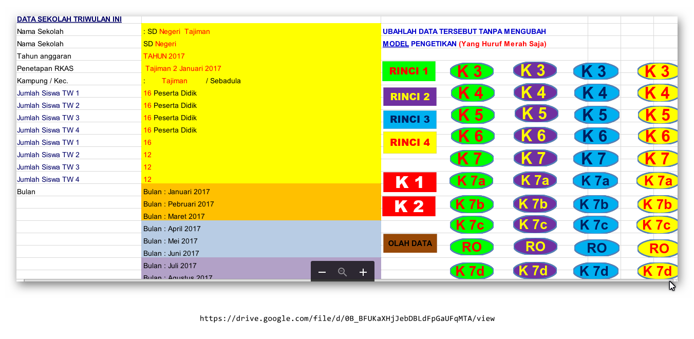 Aplikasi SPJ BOS Tahun 2017 Lengkap Format Excel REVISI