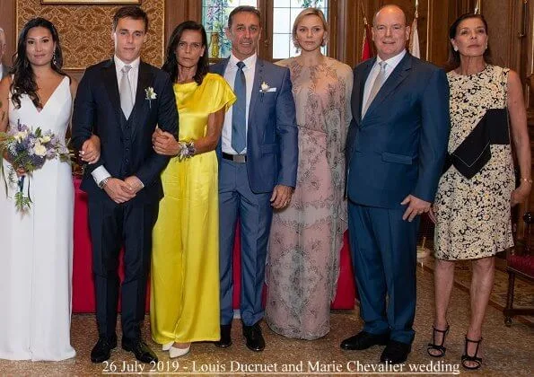 Princess Charlene and Prince Albert of Monaco held a dinner at the Prince's Palace