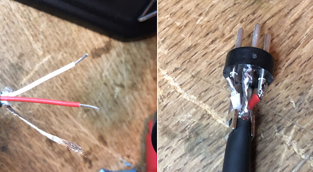 Auf dem Bild sieht man die drei Litzen des für dieses Projekt verwendeten Kabels