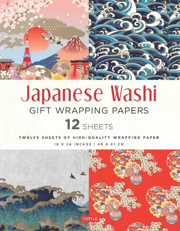 book of Japanese washi patterned wrapping paper sheets