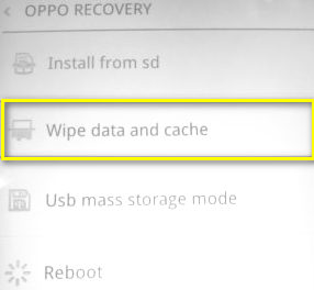 Wipe Data OPPO Wipe Data