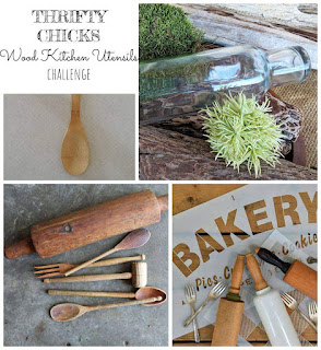 Thrifty Chicks Rolling Pin Wood Utensils Re-Use Challenge