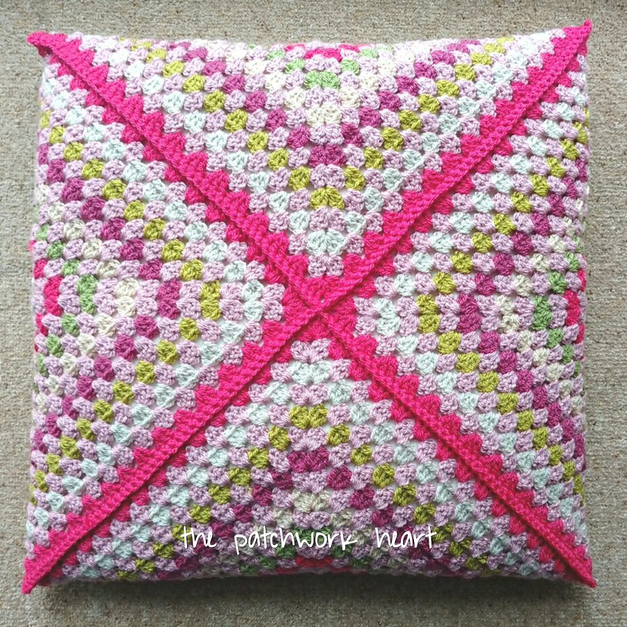 The Patchwork Heart Wrap Around Cushion Cover Tutorial