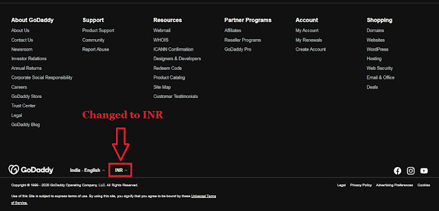 Godaddy Account not Showing Net Banking, Debit Cards, Wallets and UPI Payment options for India
