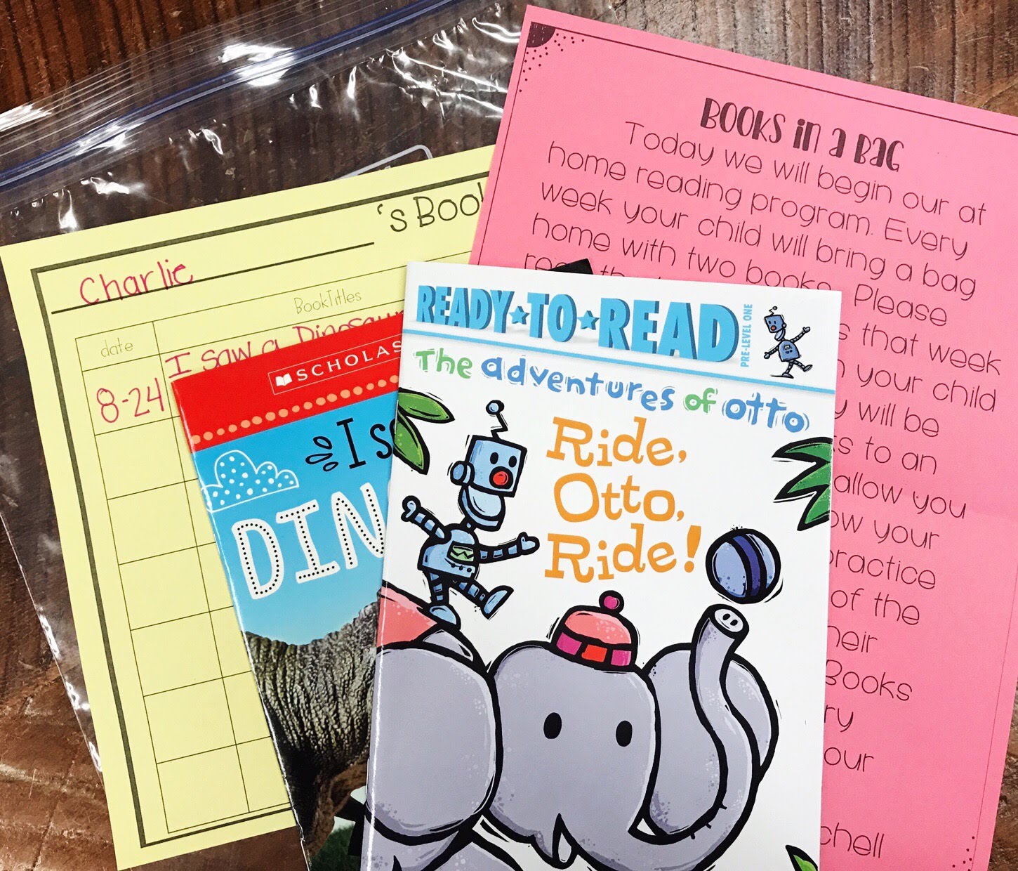 Book in a Bag Volunteer Program First Grade Roars!