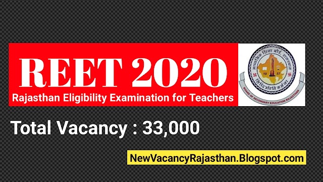 Rajasthan REET Recruitment Online Form 2020
