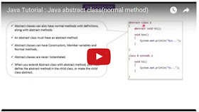 Java Ee Java Tutorial Java Abstract Class Normal Method