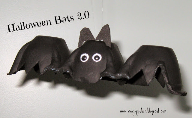 simple and fun Halloween decoration made out of recycled egg cartons,