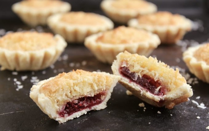 Strawberry Coconut Tarts #cake #desserts