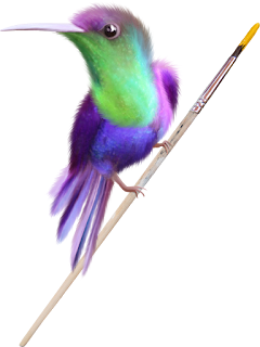 Beauty Hummingbird  Free Clip Art.  