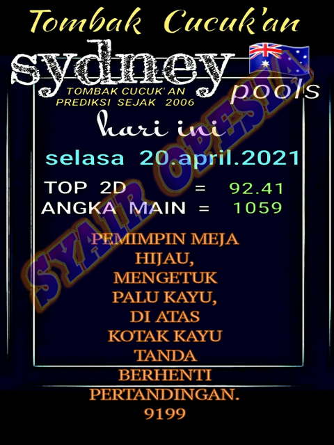 PREDIKSI togel sydney
