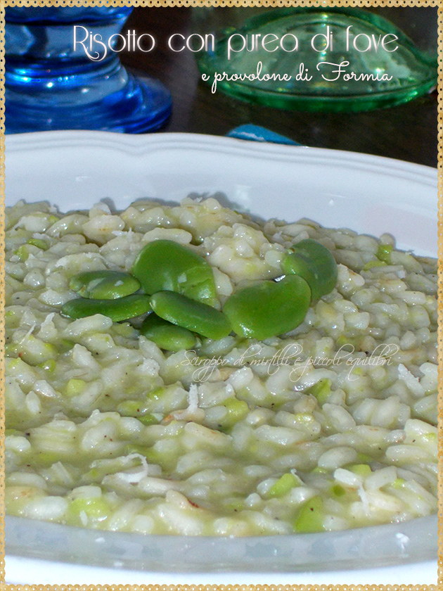 Risotto con purea di fave e provolone di Formia