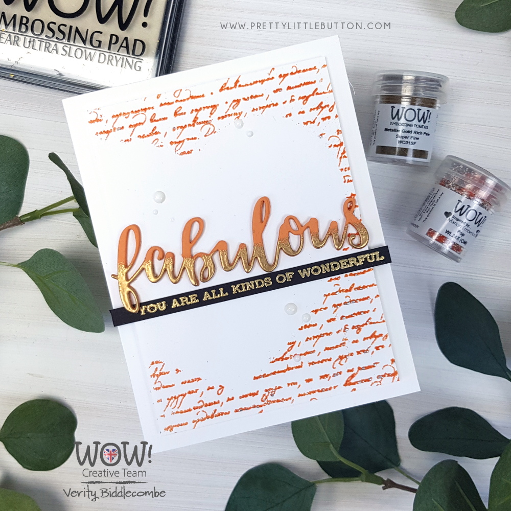 Video Tutorial Spotlight Embossing with Verity