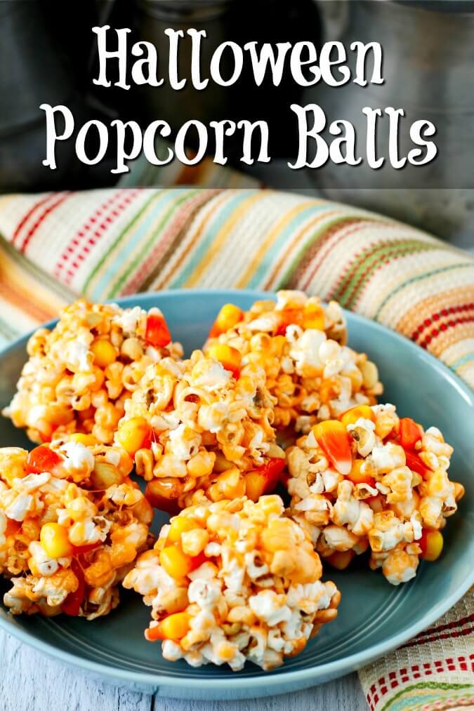 Halloween Treat Popcorn Balls | Karen's Kitchen Stories