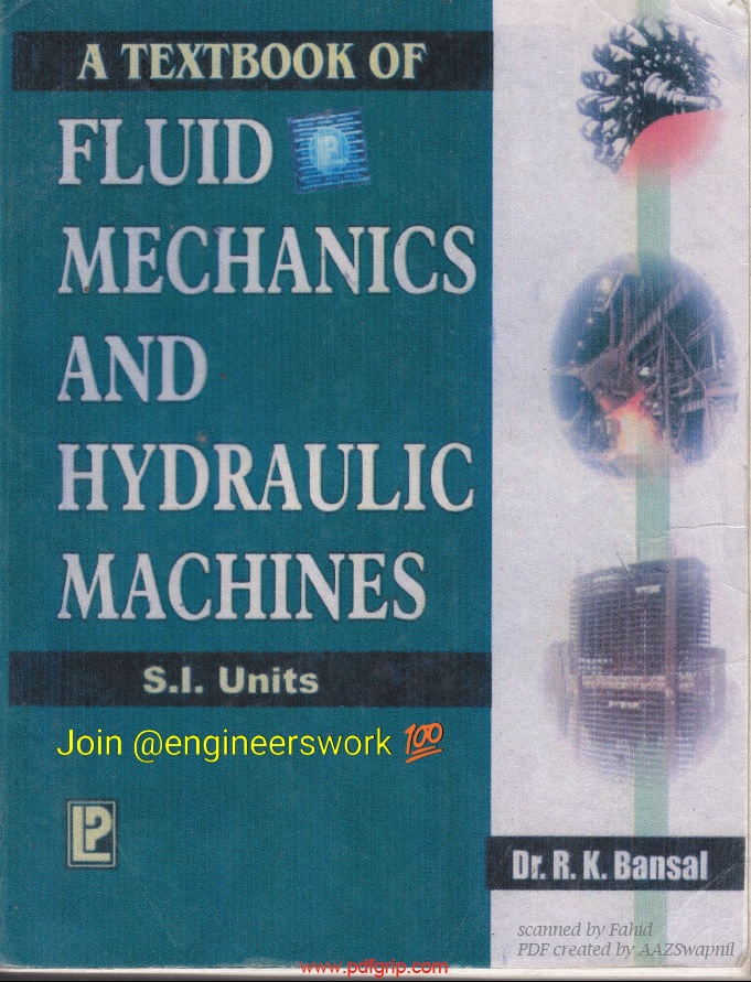 A Textbook of Fluid Mechanics and Hydraulic Machines