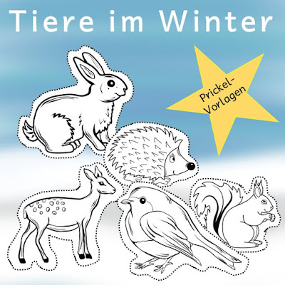 Herr Sonderbar: Tiere im Winter (Prickelvorlagen)