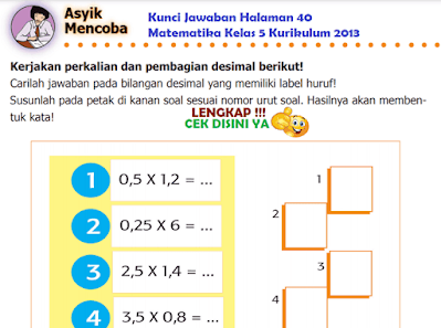 Kunci Jawaban Halaman 40 Matematika Kelas 5 Kurikulum 2013 www.simplenews.me