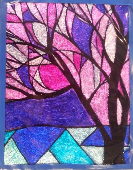 a faithful attempt: Faux Stained Glass using Aluminum Foil and Sharpies