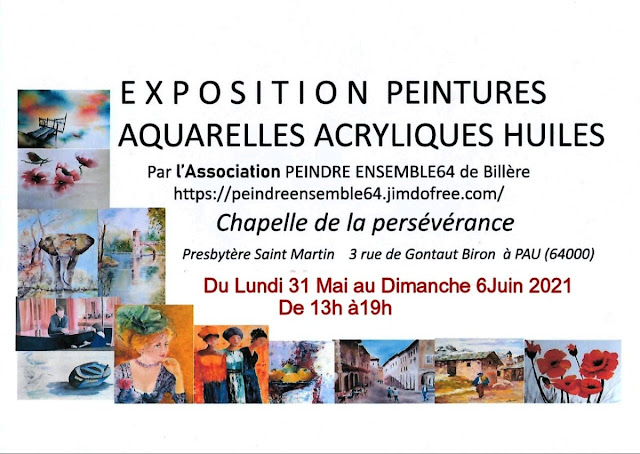 Exposition de l'association peindre ensemble 64 Pau 2021