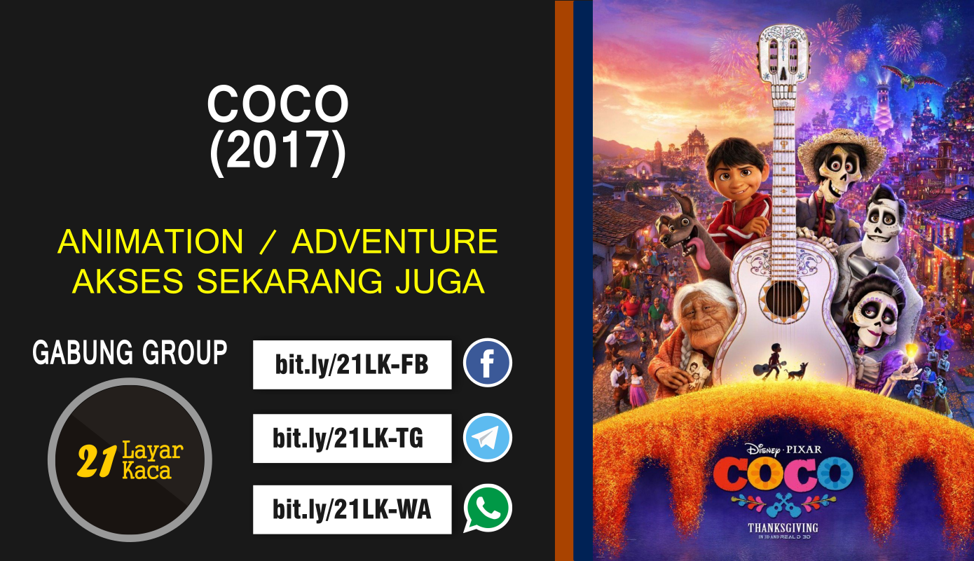 COCO (2017) SUB INDO 21 LayarKaca Sinopsis