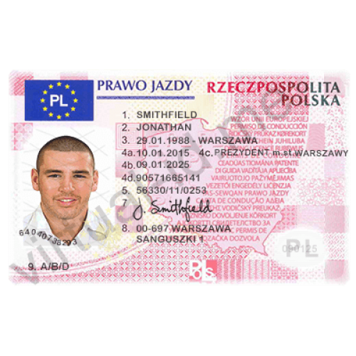 Fake ID Scans Fake EU driving licence