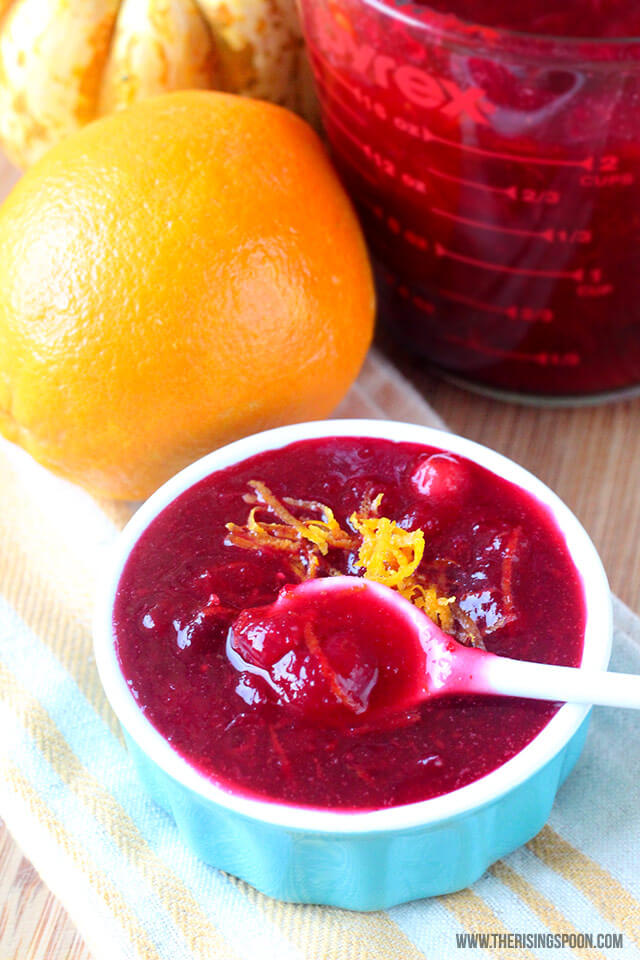 Homemade Cranberry Sauce Recipe with Fresh Orange Juice