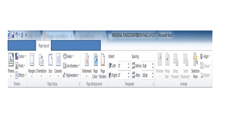 MENGENAL FUNGSI DARI RIBBON PAGE LAYOUT