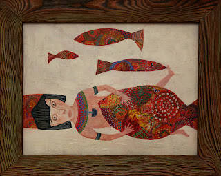 Витвинова Е.П. По реке, х. на карт, акрил, 35х45, 2016