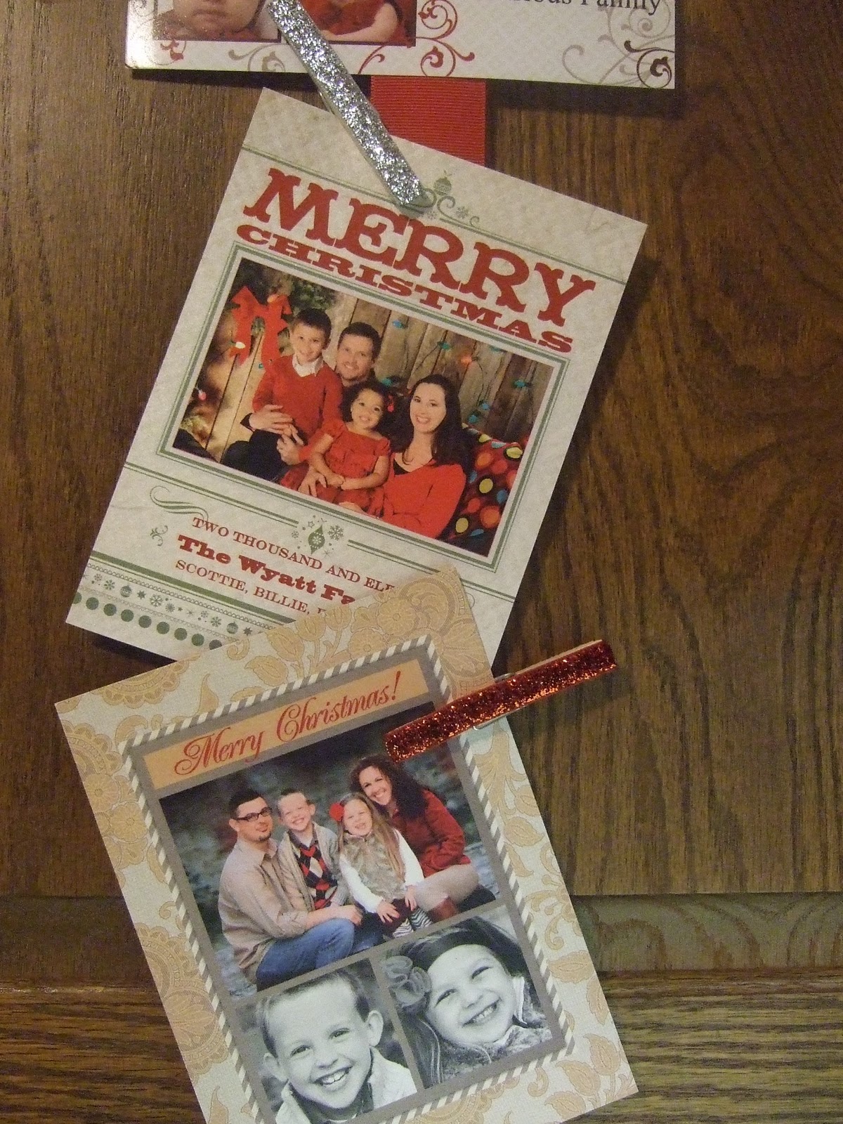 Ribbon Christmas Card Holder 