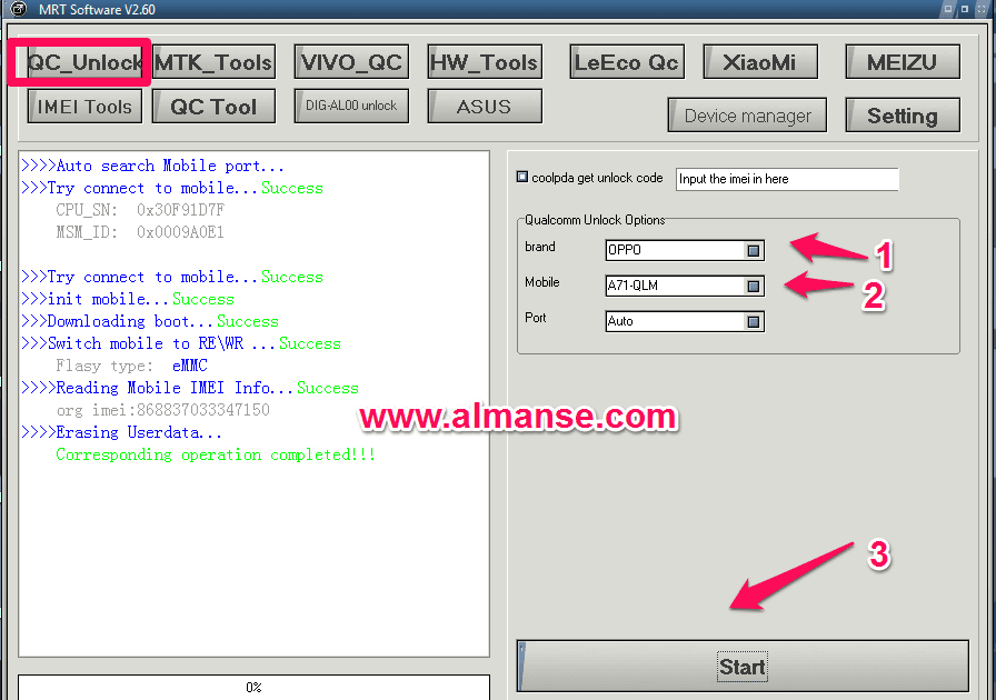 حذف رمز هاتف اوبو Oppo CPH1801 Pattern Lock