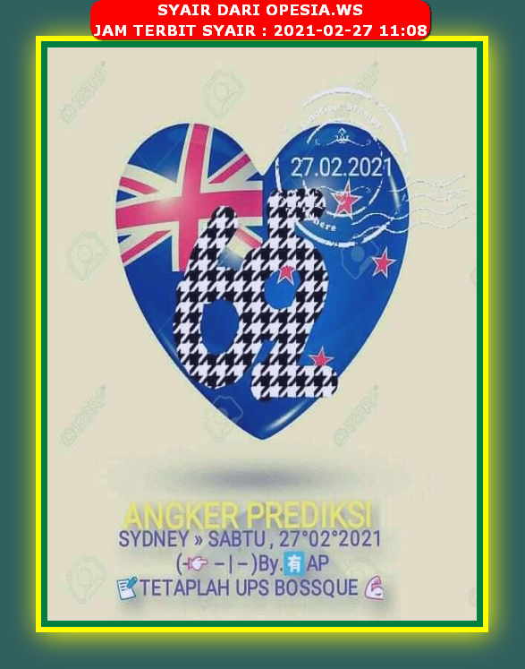 Syair Sdy Hari Ini Sabtu 27 Februari 2021 Opesia Official