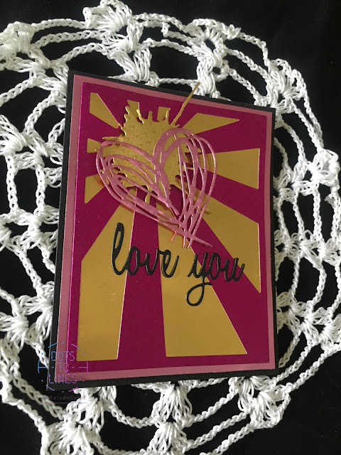 Valentine Card using Rinea Foiled Paper