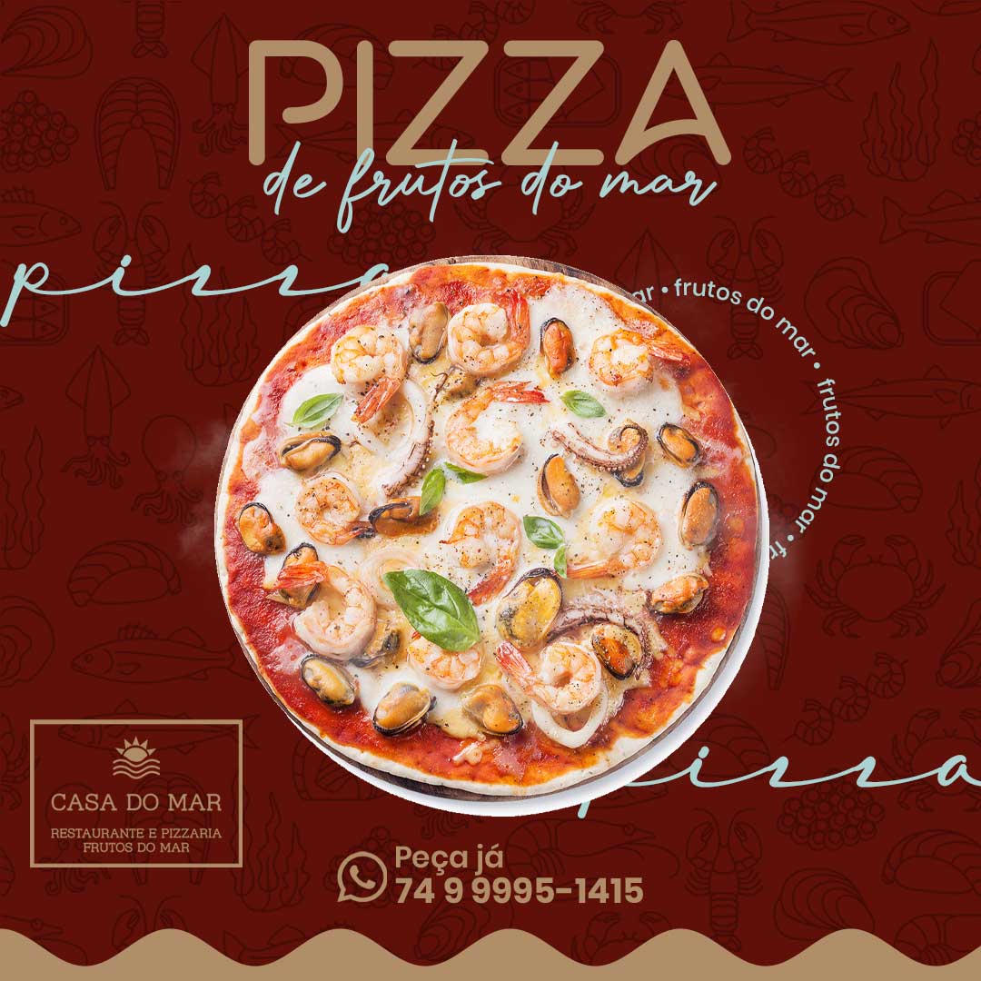 Frutos do mar, caldos e pizzas diversas em Jacobina é com a Casa do Mar