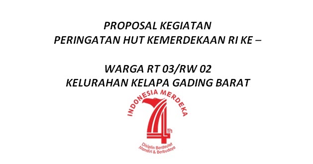 Contoh Proposal Kegiatan Peringatan Hut Kemerdekaan RI