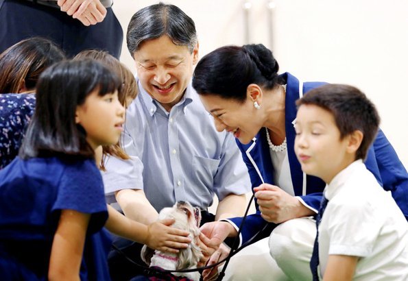 Emperor Naruhito and Empress Masako also visited an animal welfare center at Odate station in Akita