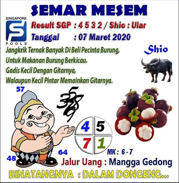 Prediksi Syair Sgp 7 Maret 2020 Syair Togel Sgp Pangkalantoto