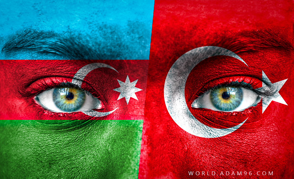 Turkey And Azerbaijan The Most Beautiful Wallpaper - Flag on The Face