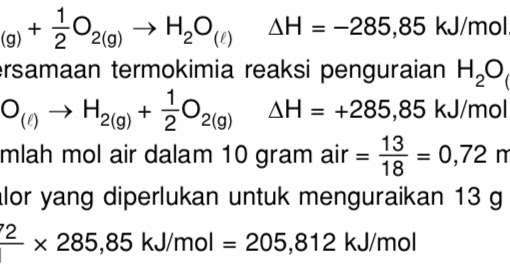 Diketahui entalpi pembentukan standar (∆Hf0) H2O(l) = 285 Diketahui entalpi pembentukan standar (∆Hf0) H2O(l) = 285