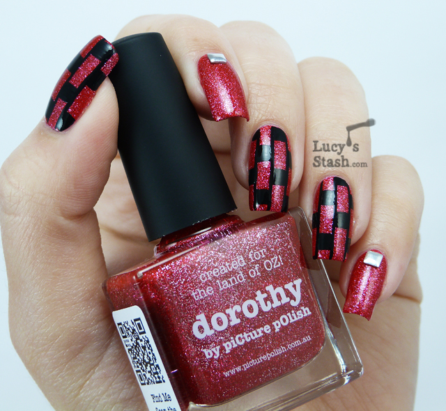 Lucy's Stash: Patterned nail art featuring piCture pOlish Dorothy with tutorial!