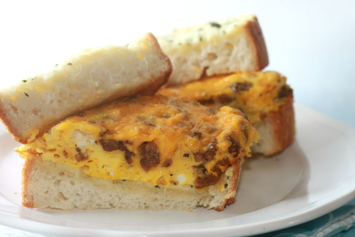 Texas Cheesy Garlic Toast Breakfast Sandwich Crazy for Cookies and More
