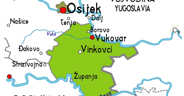 vukovar karta Maps of Croatia Region City Political Physical: Map of Vukovar  vukovar karta