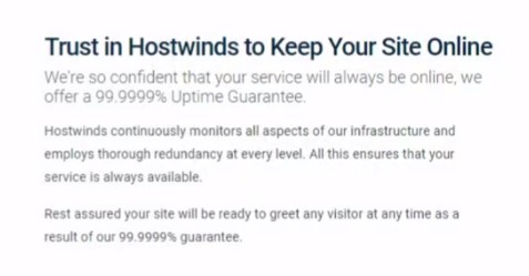 hostwinds uptime performance report