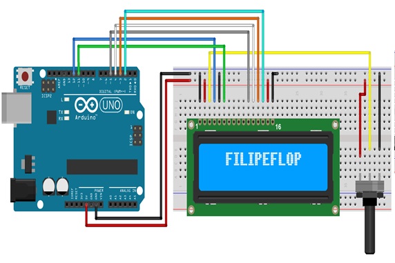 Controlling a 16 × 2 LCD with Arduino