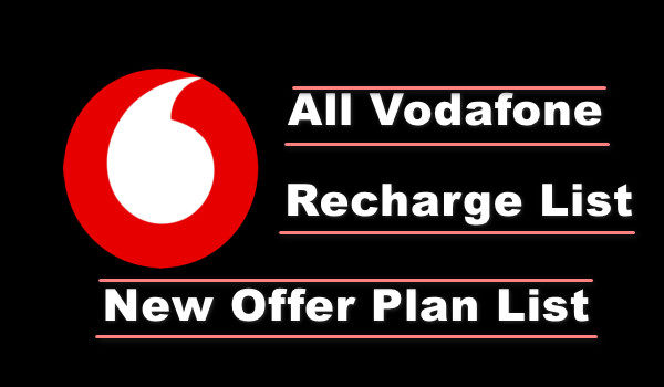 Vodafone Recharge Plans List
